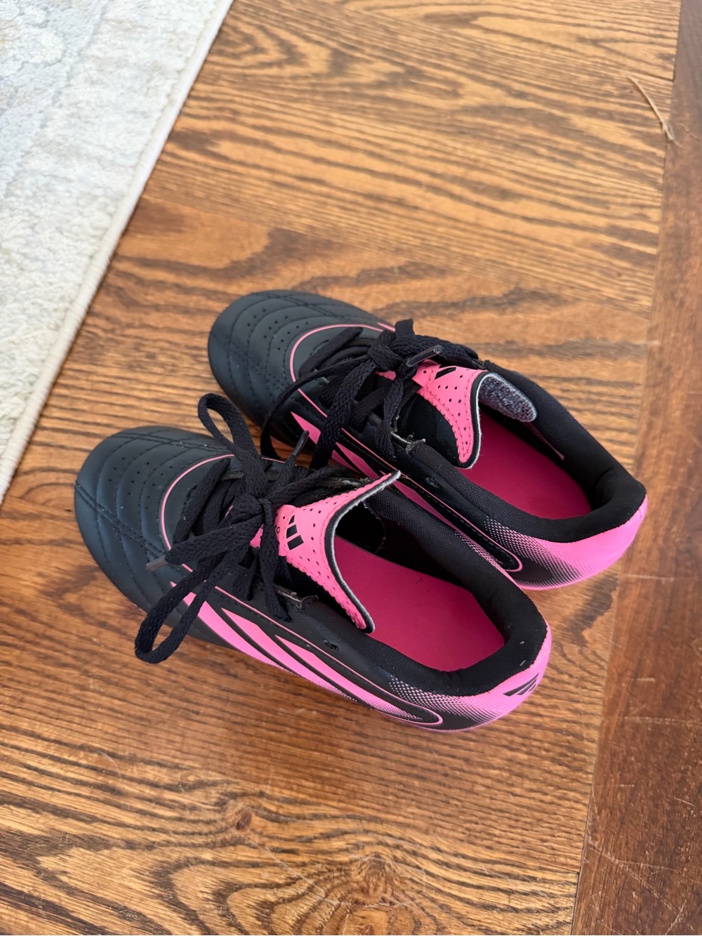 adidas Kids Black and Pink Casual Sneakers